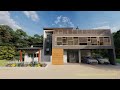 Architectural visualization  of a house  with Archicad
