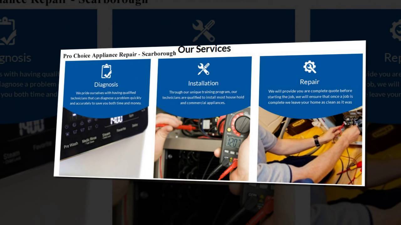 Scarborough Appliance Repair Pro Choice Appliance Repair YouTube