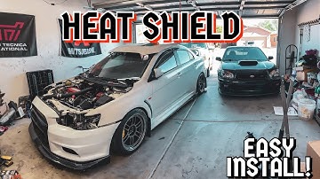 EVO X HEAT SHIELD INSTALL!!! + NEW HEADLIGHTS