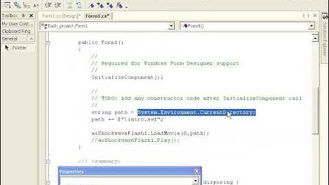 How to use Flash Objects in C#