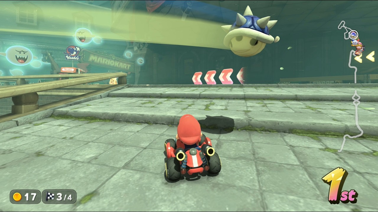 Mario Kart World Blue Shell Compilation On Mario (Standard Kart)