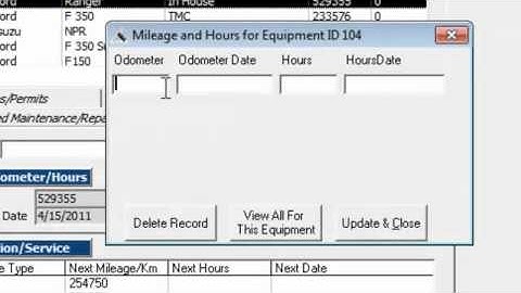 TATEMS Maintenance Software- How To Fix Odometer Entries Entered Incorrectly In