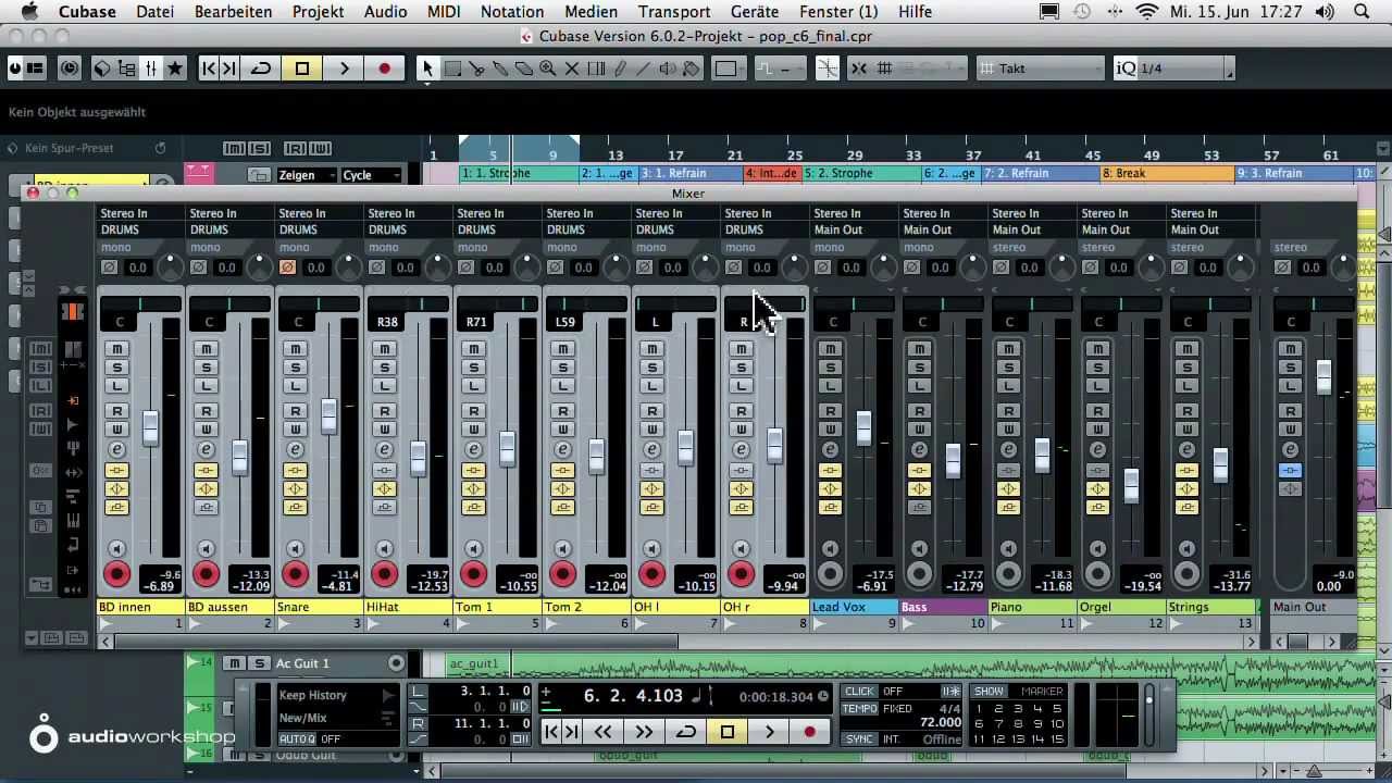 Cubase Praxis Tutorial Der Mixer Teil 1 YouTube