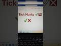 MS Word Secret Keyboard Shortcut for Tick & Cross Mark👩🏻💻#shorts #msword#snehalogichub#viral