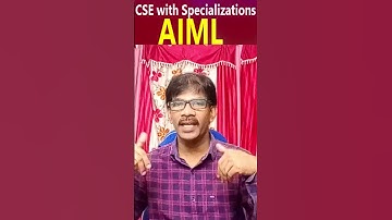 CSE -Specialization- AIML |Journey with Joga Rao| Short-1|