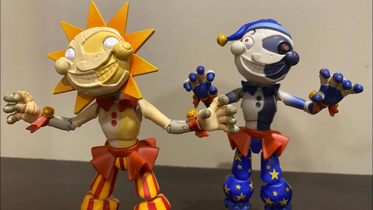 FNAF Sun and Moon action figures review YouTube