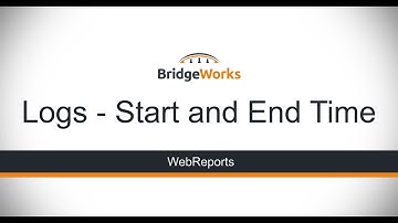 WebReports - Start and End Time