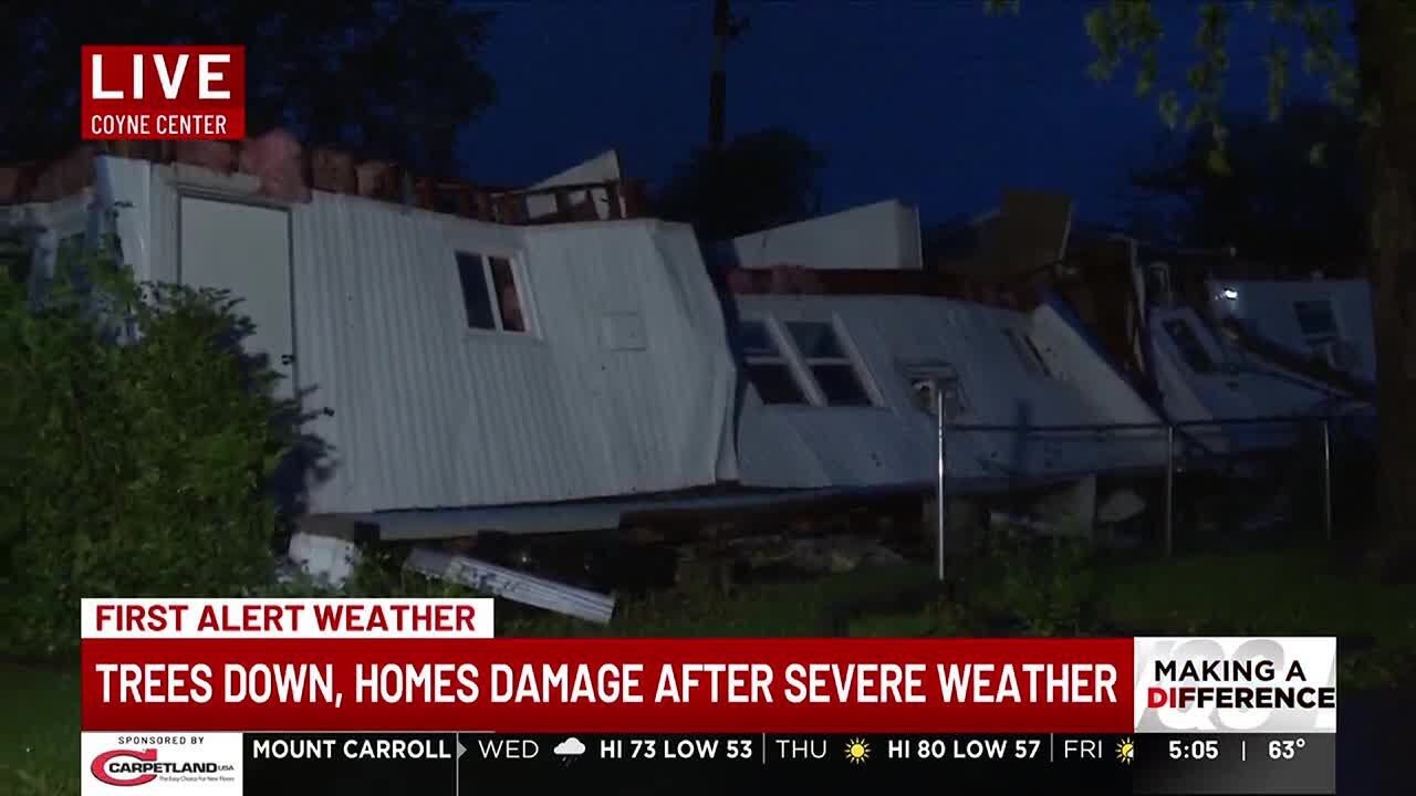 Homes damaged, trees down after severe storms - YouTube