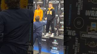 Crybaby wrestler refuses to shake hands! #collegewrestling #stayhumble #sports