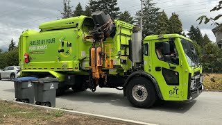 GFL Mack LR mcneilus zr collecting greenwaste + Labrie automizer collecting greenwaste