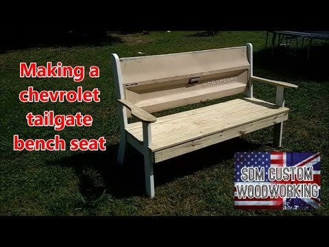 Making a chevrolet tailgate bench seat - YouTube