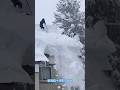 豪雪地の雪下ろし③3〜4段掘りの1段目 2026年1月31日 旧木造校舎屋根@新潟県十日町市大池 #snowremoval