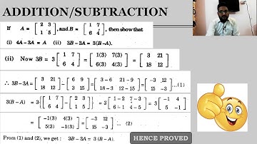 Addition and Subtraction of Matrices by SAQIB IQBAL