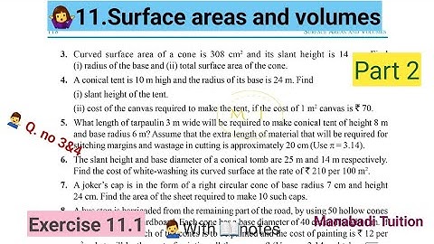 9th class maths Chapter 11 |Surface areas and volumes |Exercise 11.1| Q no 3&4 |part 2|CBSE|NCERT|