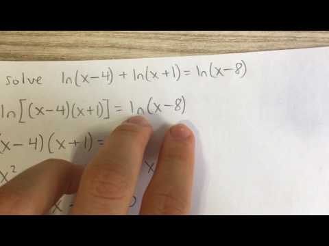 Solving a Logarithmic