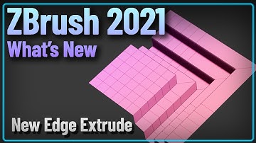 034 ZBrush 2021 ZModeler Edge Extrude New Options