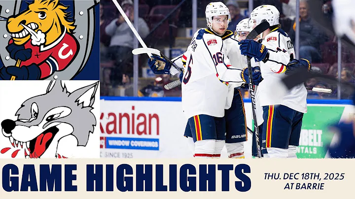 Sudbury Wolves at Barrie Colts Highlights - December 18th, 2025