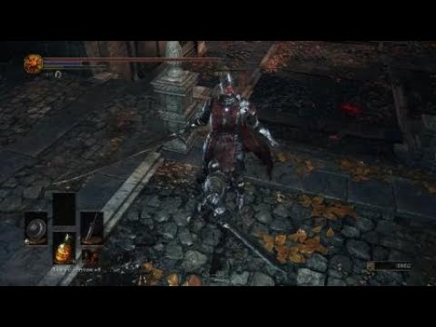 DARK SOULS III:Рыцарь лотрика. паррирование меча Лотрика в двух руках!