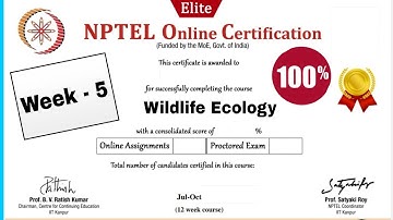 Wildlife Ecology week 5 Assignment Answers || NPTEL 2024 || SWAYAM