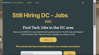 A local DC man set up a site to show open tech jobs in the area to help those who are unemployed