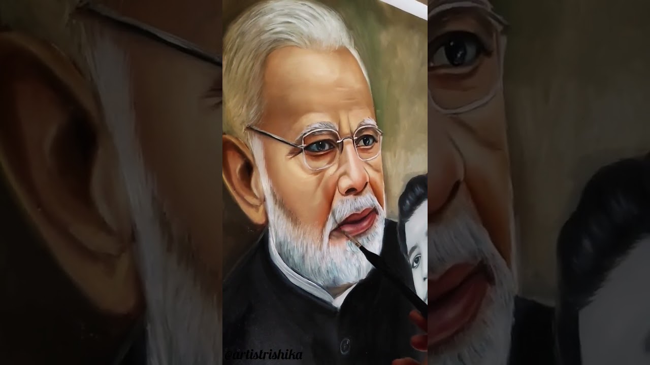 Oil painting of Prime Minister Shri NARENDRA MODI