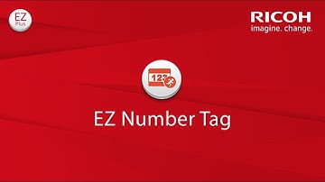 RICOH EZ Plus - EZ Number Tag