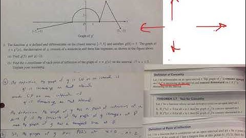 2010 AP Calculus AB FRQ 5 Parts a and b