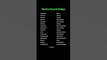 Hacker Search Engines 🔥🐱‍💻
