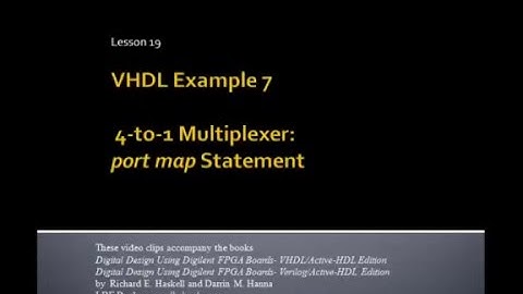 Lesson 19   VHDL Example 7  4 to 1 MUX   port map statement