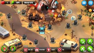 Alien Creeps TD Walkthrough Level 14 Kula Campground for 4 Stars Veteran gameplay