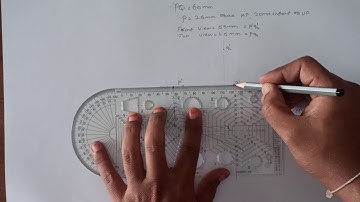 Projection of Straight Lines. Line length,  Front View and Top View Lengths are given.
