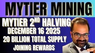 MyTier Mining | 2nd Halving December 16 | Join Today | 20 Billion Total Supply | @Digitalgold22