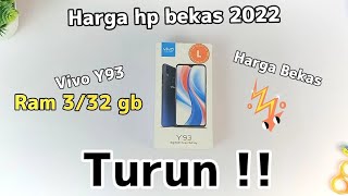 Harga Bekas Vivo Y93 Tahun 2022 ini , Harga Hp Bekas Dibawah 1 Juta