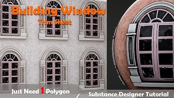 Building Window Panel Trim Sheet Tutorial in substance designer #substance_designer #tutorial #panel
