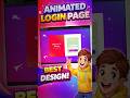 Animated Login Page using HTML &amp; CSS 💻 #shorts #web development #coding