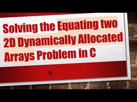 Solving the Equating two 2D Dynamically Allocated Arrays Problem in C