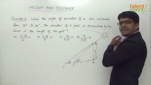 Height and Distance | Example - 6 | Quantitative Aptitude | TalentSprint Aptitude Prep