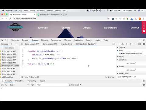 Hacker Rank Birthday Cake Candles Javascript Answer