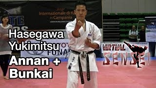 Hasegawa Yukimitsu teaching kata Annan (Ryuei ryu) + bunkai - Karate All Stars 2013