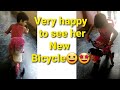 Nusrat is Very happy to see her new bicycle...