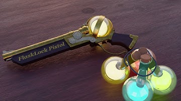 Flask Lock Pistol Model and Animation
