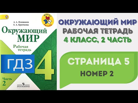 Окружающий мир. Рабочая тетрадь 4 класс 2 часть. ГДЗ стр. 5 №2