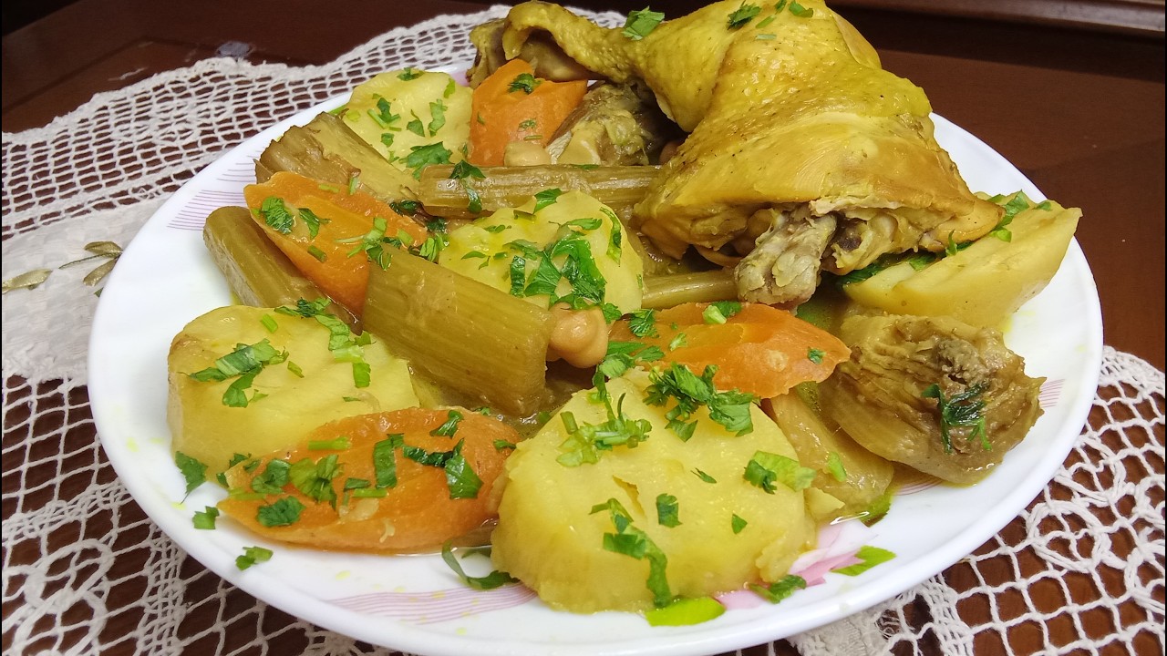 حرتي واش طيبي💥جواز خرشف بالدجاج والخضار مرقة بيضاء مجمرطايب زبدة بزاف بنين بمقادير إقتصادية