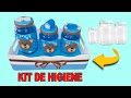 Decoração com potes de vidro ( kit de higiene para bebês)