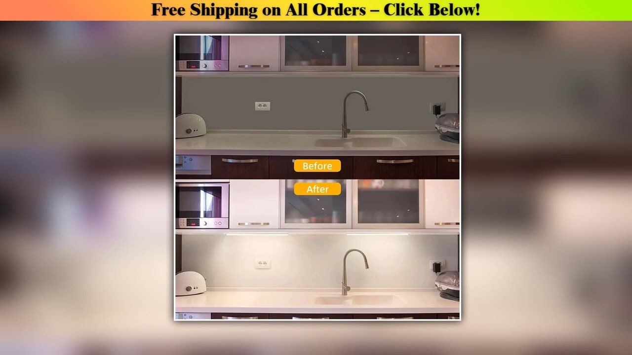 1PC LED Under Cabinet Lighting USB Plug Dimmable 3 Colour Changes LED Night Light Kitchen Bedroom
