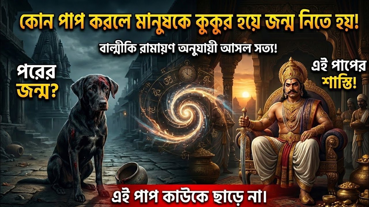 কোন পাপের শাস্তিতে মানুষকে কুকুর হয়ে জন্ম নিতে হয়? 😱 রামায়ণের অজানা কাহিনী 🪷 Dog Rebirth offence 🥺
