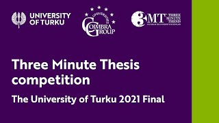 Felix Vaura,  3MT winner of the 3MT Final 2021 at the University of Turku