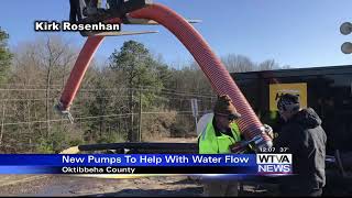 Pumps making quick work at Oktibbeha County Lake to prevent dam failure