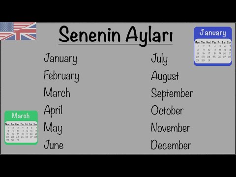 İngilizce Senenin Ayları - MONTHS OF THE YEAR
