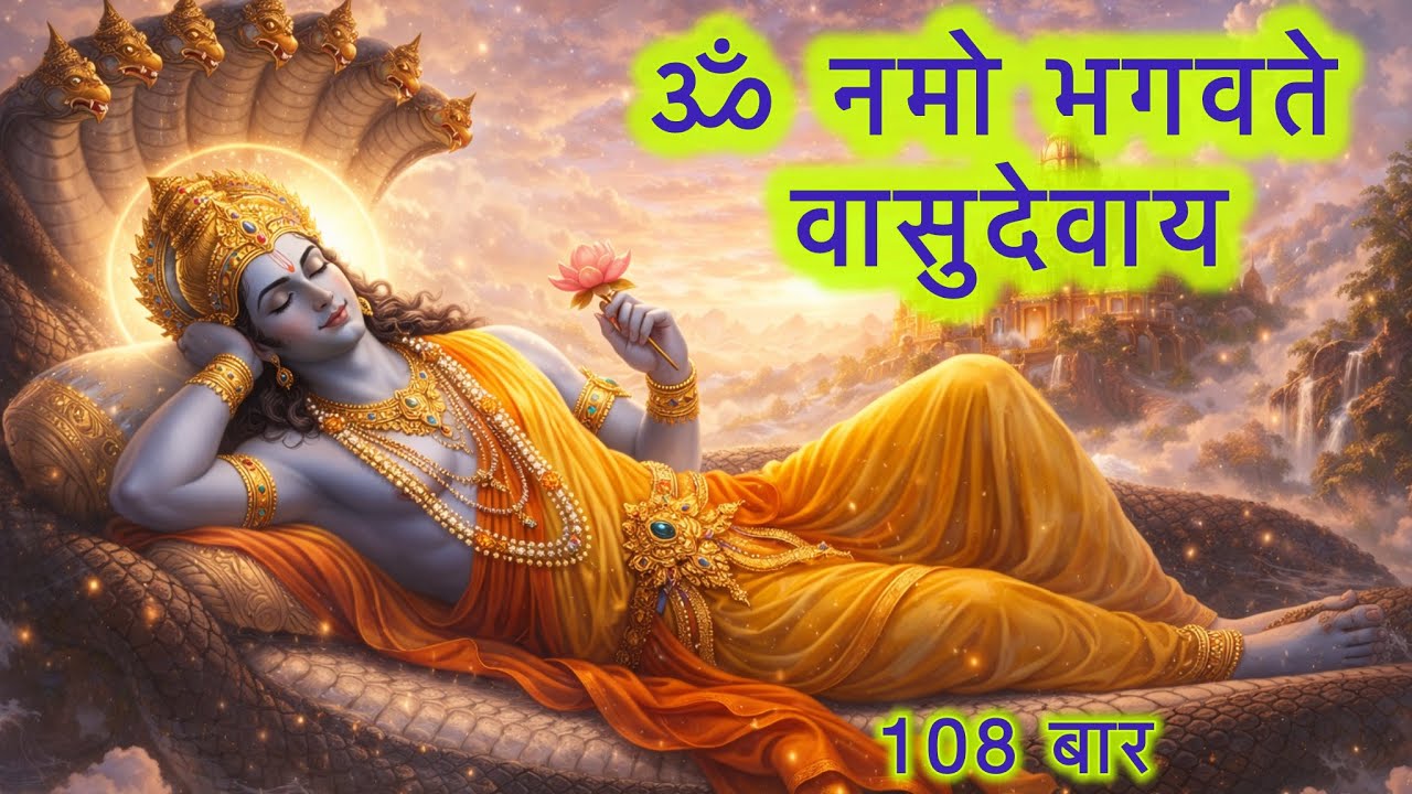 OM NAMO BHAGAVATE VASUDEVAYA | 108 Times | Most Powerful Vishnu Mantra for Peace & Success